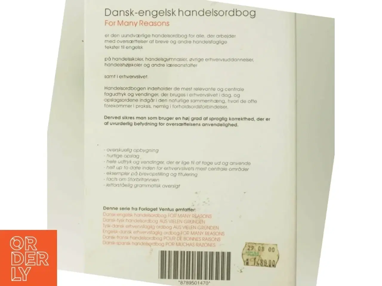 Billede 3 - Dansk-Engelsk handelsordbog fra Forlaget Ventus