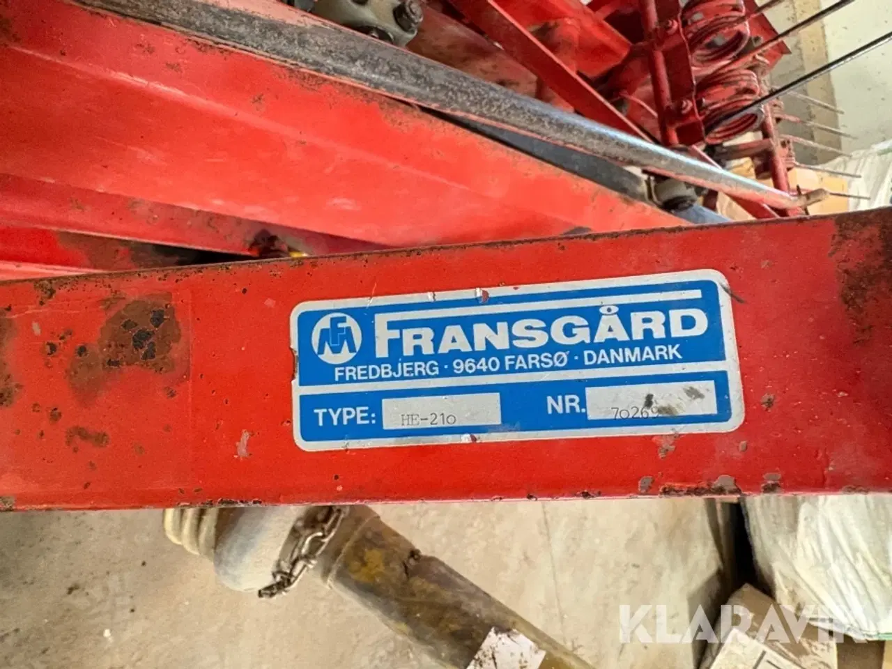 Billede 8 - Halmrive Fransgård HE 210 2,10 meter arbejdsbredde