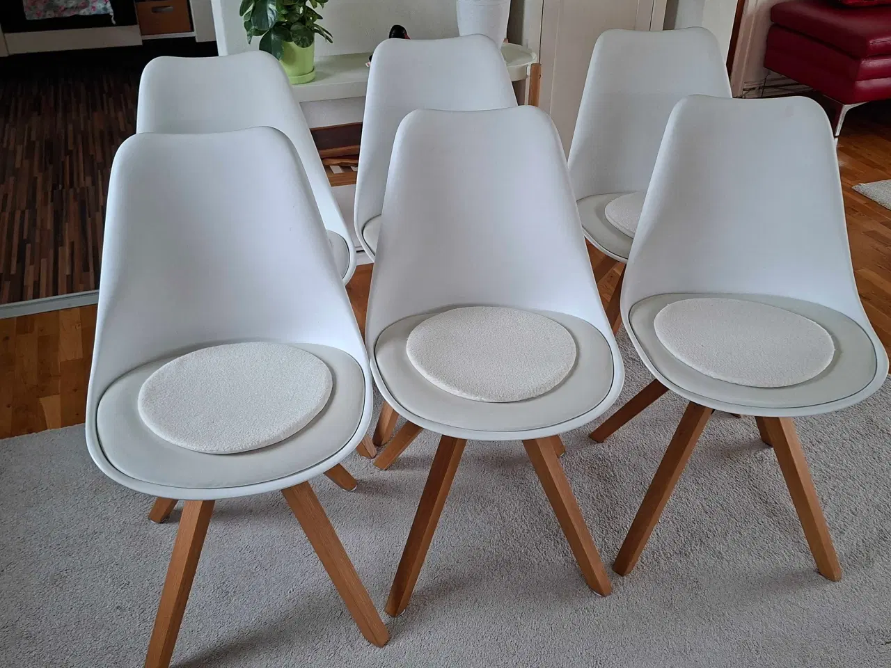 Billede 1 - 6 stk fine stole inkl. hynder 