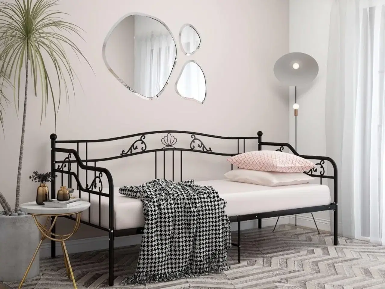 Billede 1 - Sengestel til sovesofa 90x200 cm metal sort