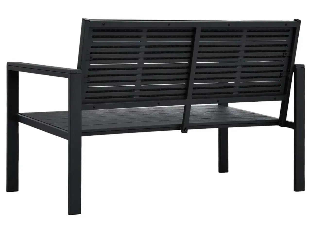 Billede 3 - Havebænk 120 cm HDPE trælook sort