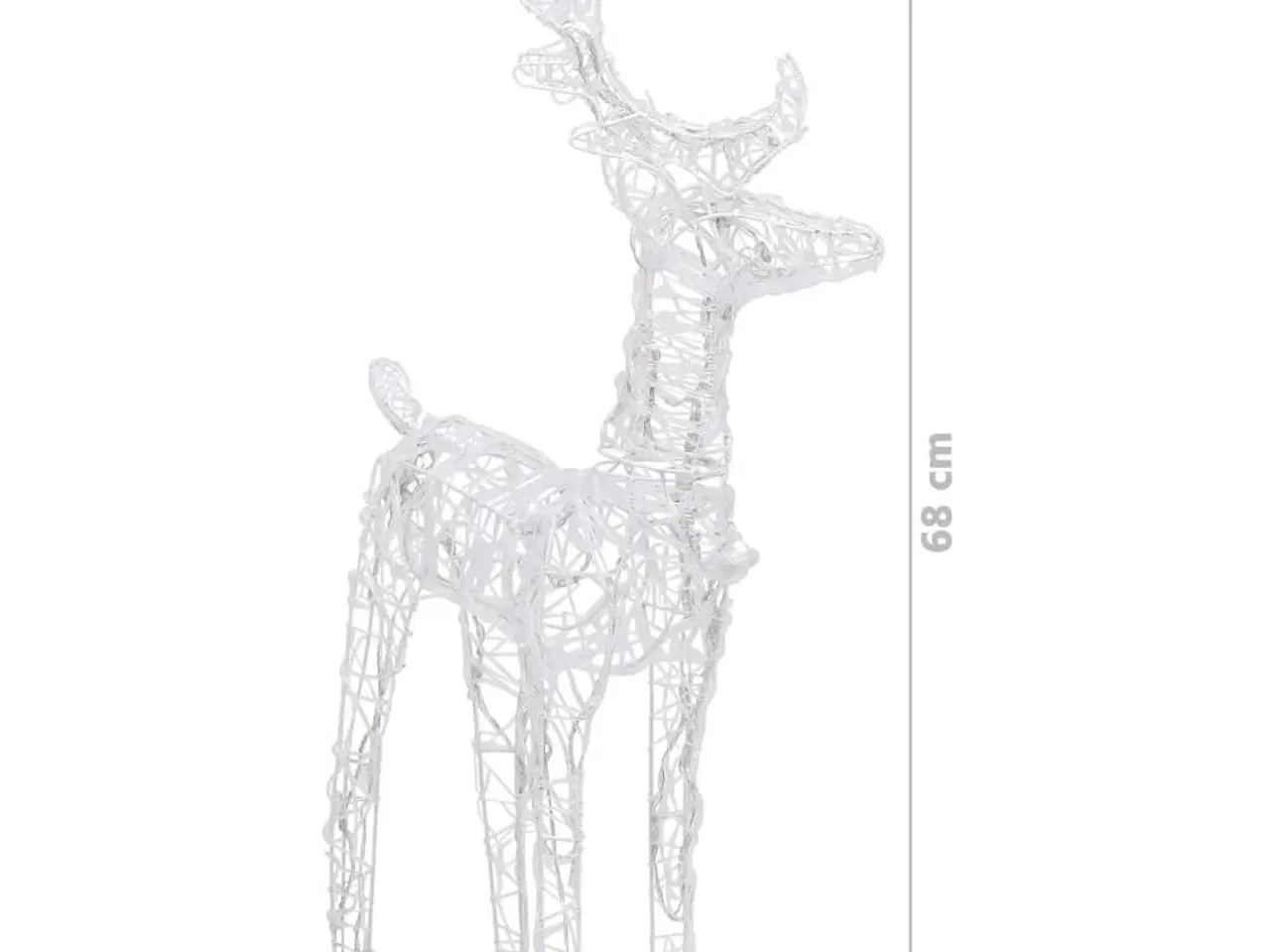 Billede 8 - Rensdyr og kane juledekoration 400 LED'er akryl
