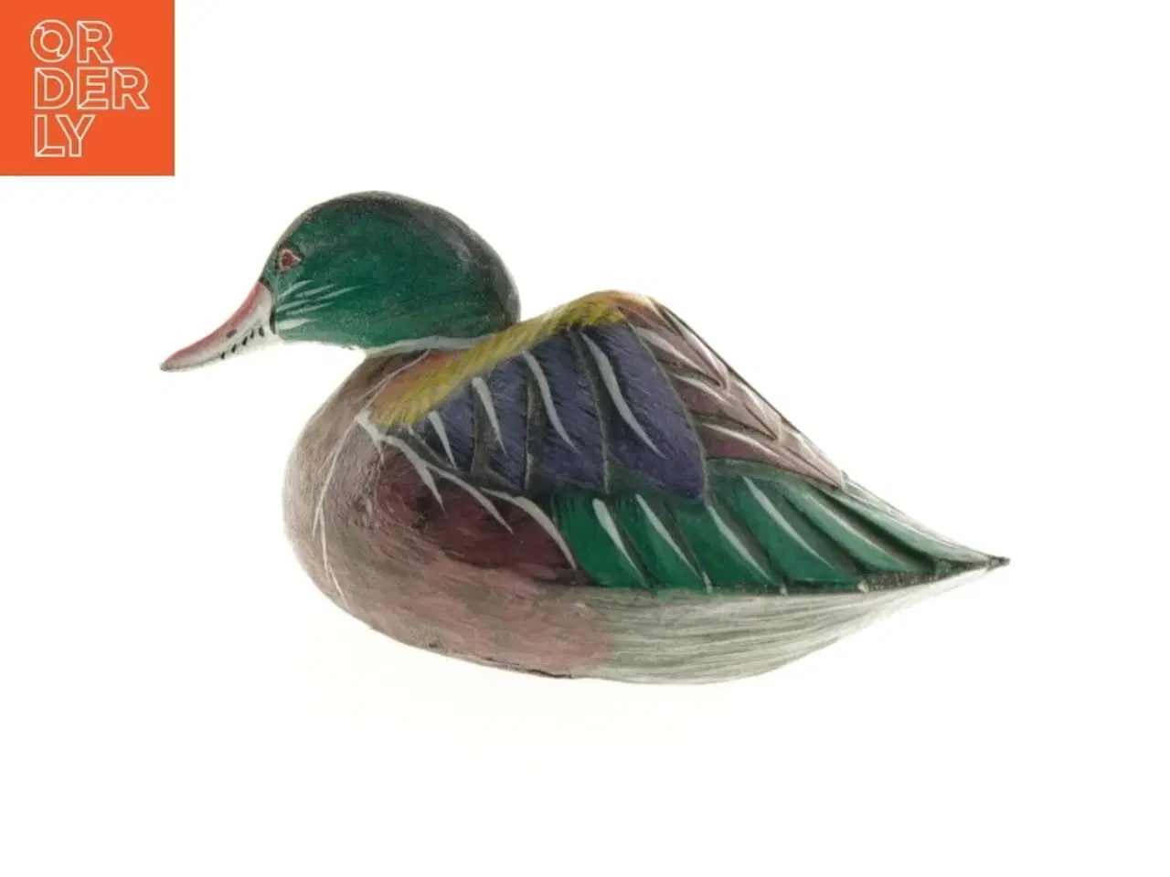 Billede 3 - Håndmalet træand (str. 25 x 10 cm)
