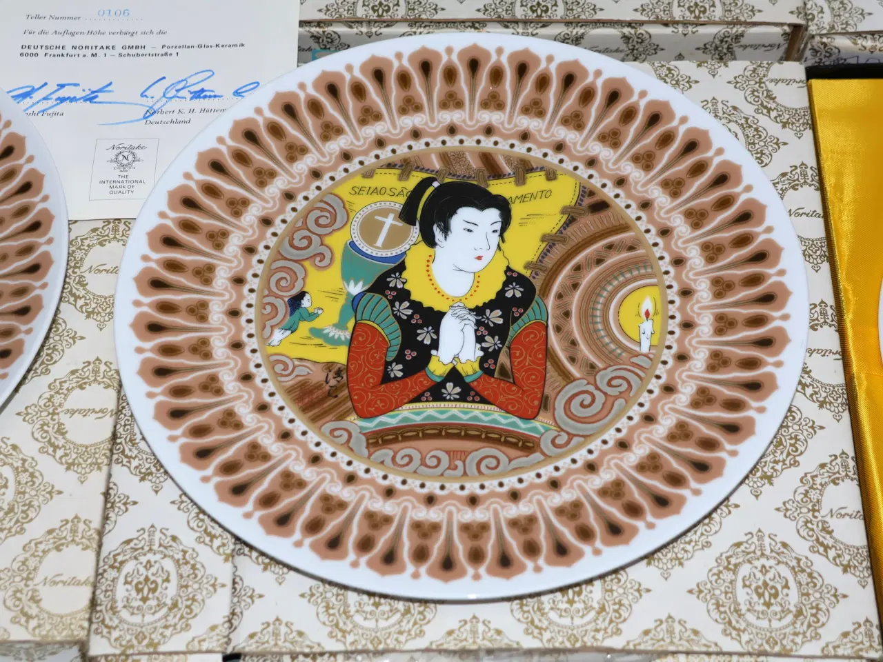 Billede 3 -  6 Stk Noritake juleplatter årg 1975-76-77-78-79-8