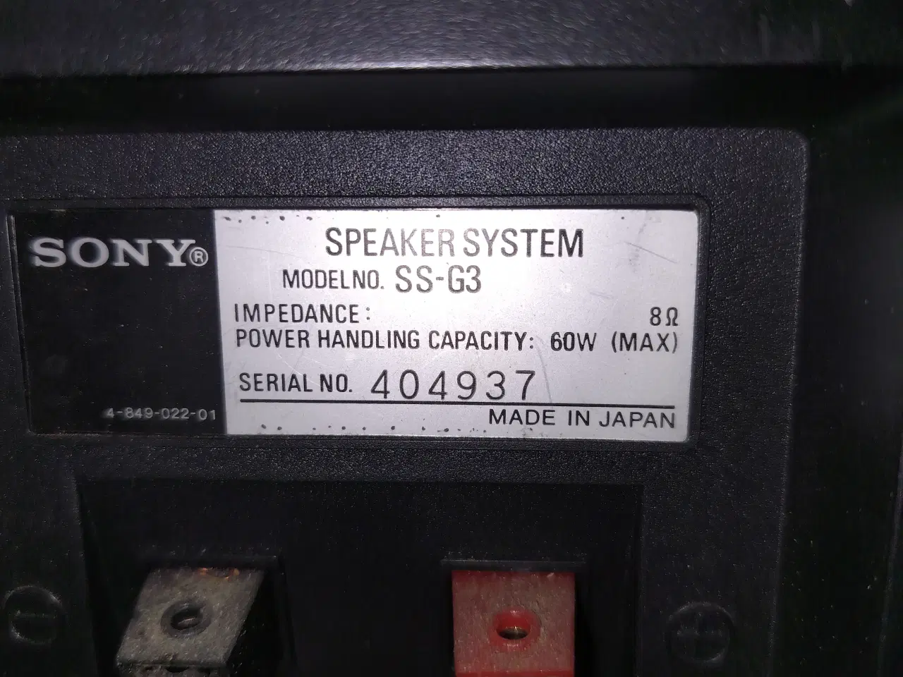 Billede 1 - 2 Styk Sony SS G3