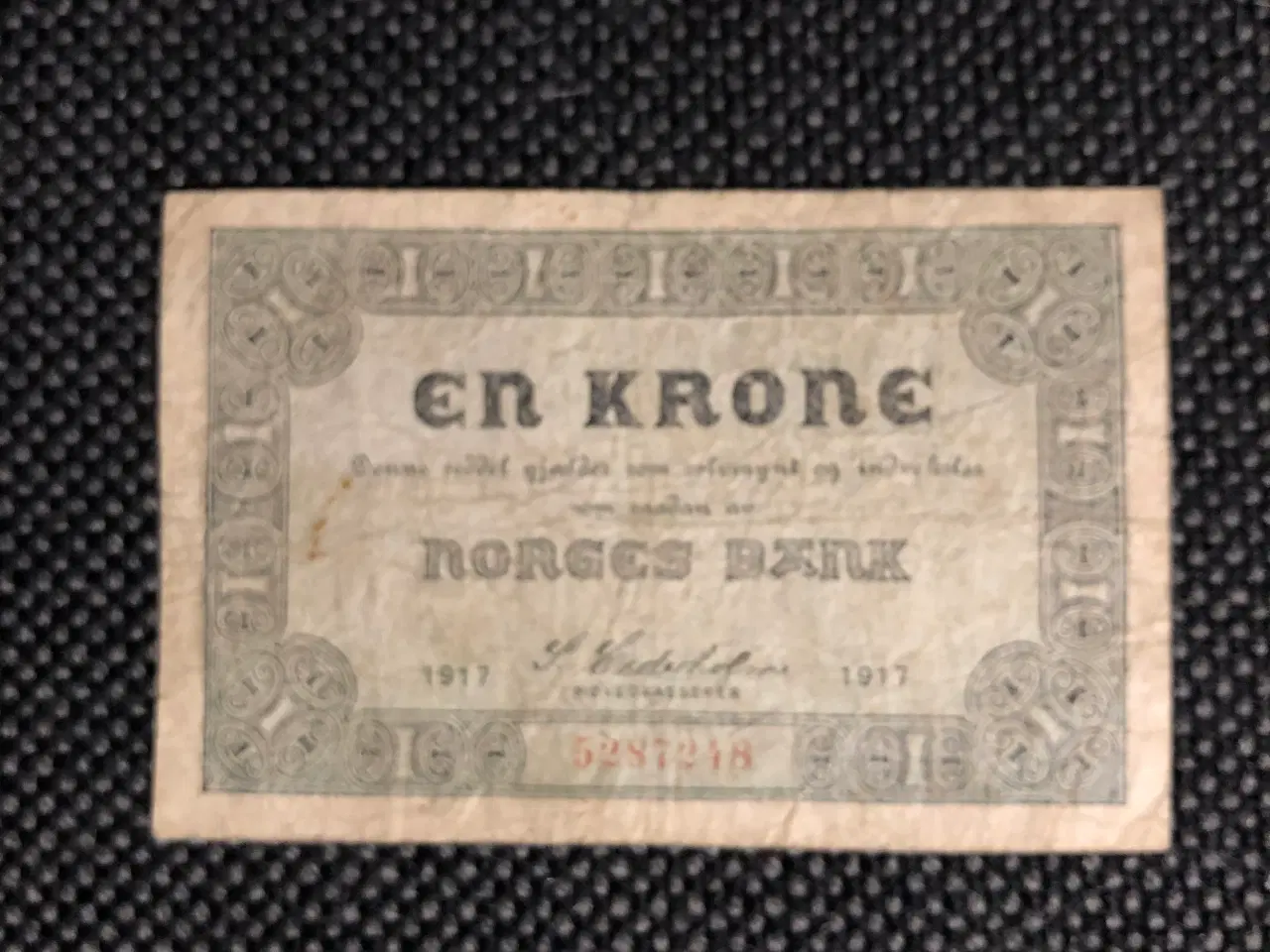 Billede 1 - Norsk en krone seddel