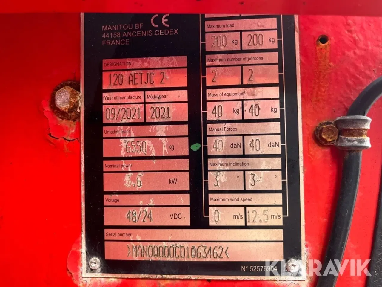 Billede 9 - Bomlift Manitou 120 AETJC 2
