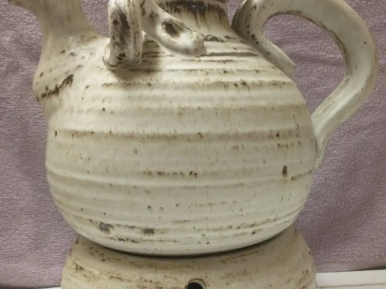 Billede 1 - Keramik fyrfadsvarmer og tekande