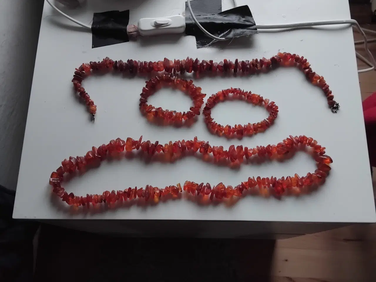 Billede 1 - Ægte ravkæder+ armbånd