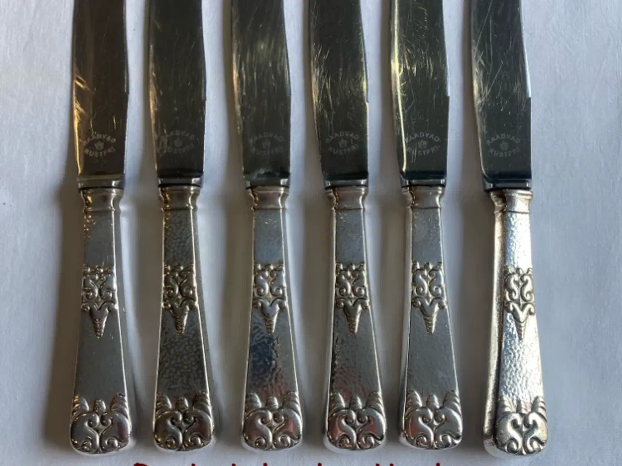 Billede 1 - Gamle pletsølv middagsknive