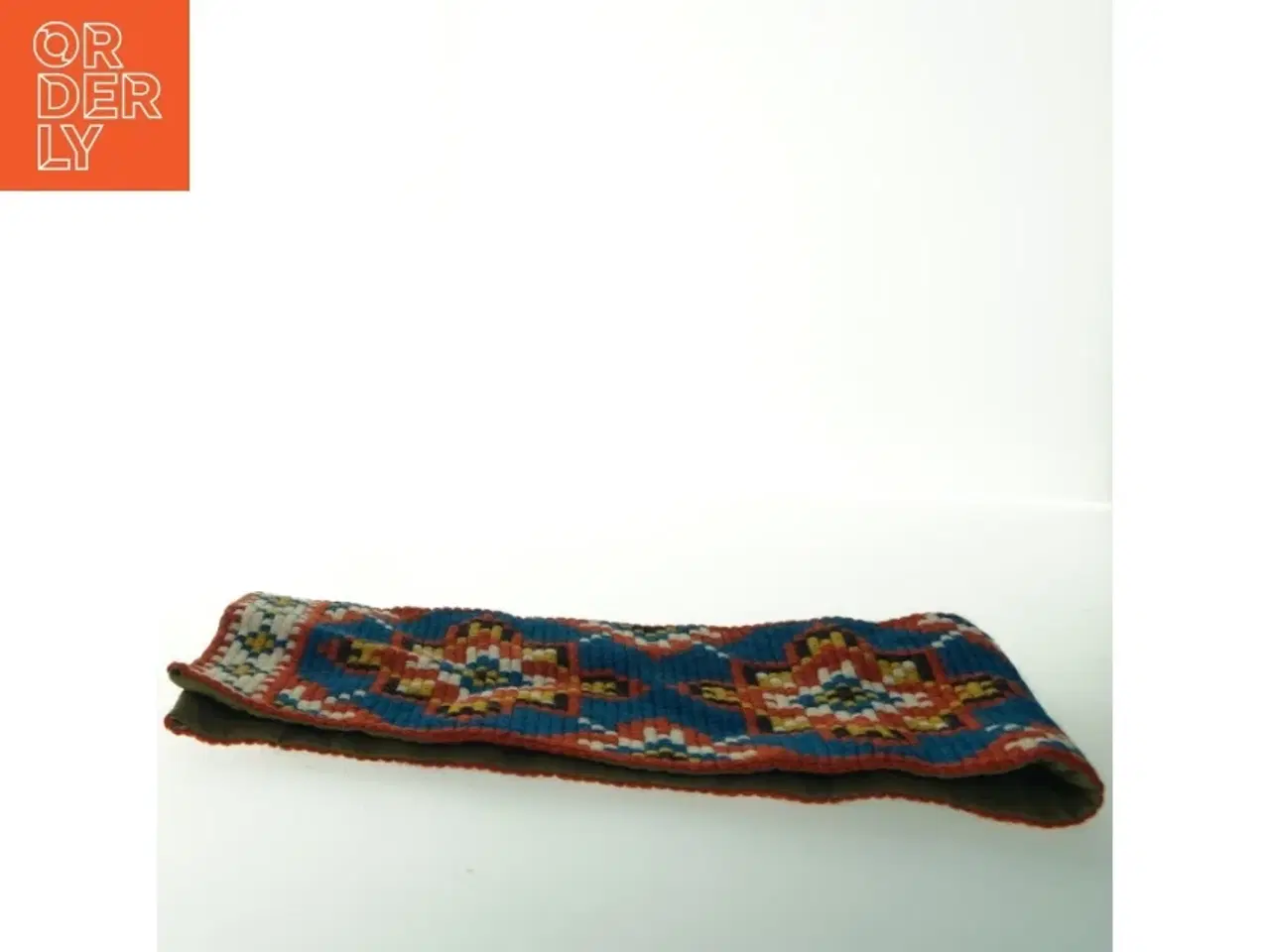 Billede 3 - Vævet bordløber med geometrisk mønster (str. 80x20 cm)