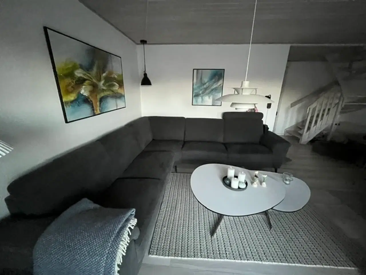 Billede 3 - Hjørnesofa antracit gråt stof