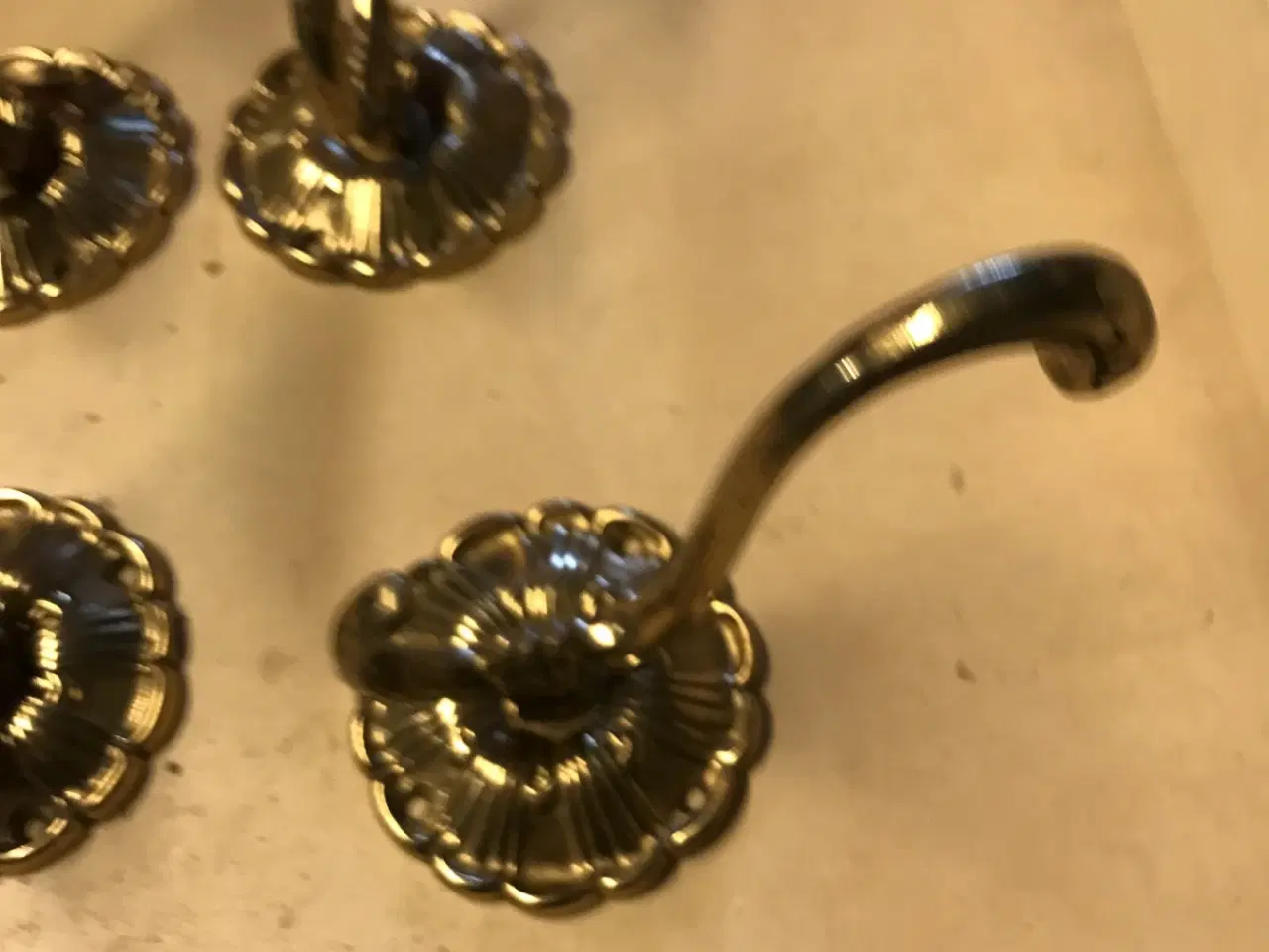 Billede 2 - Vintage Messing Vægkroge Sæt 6 stk