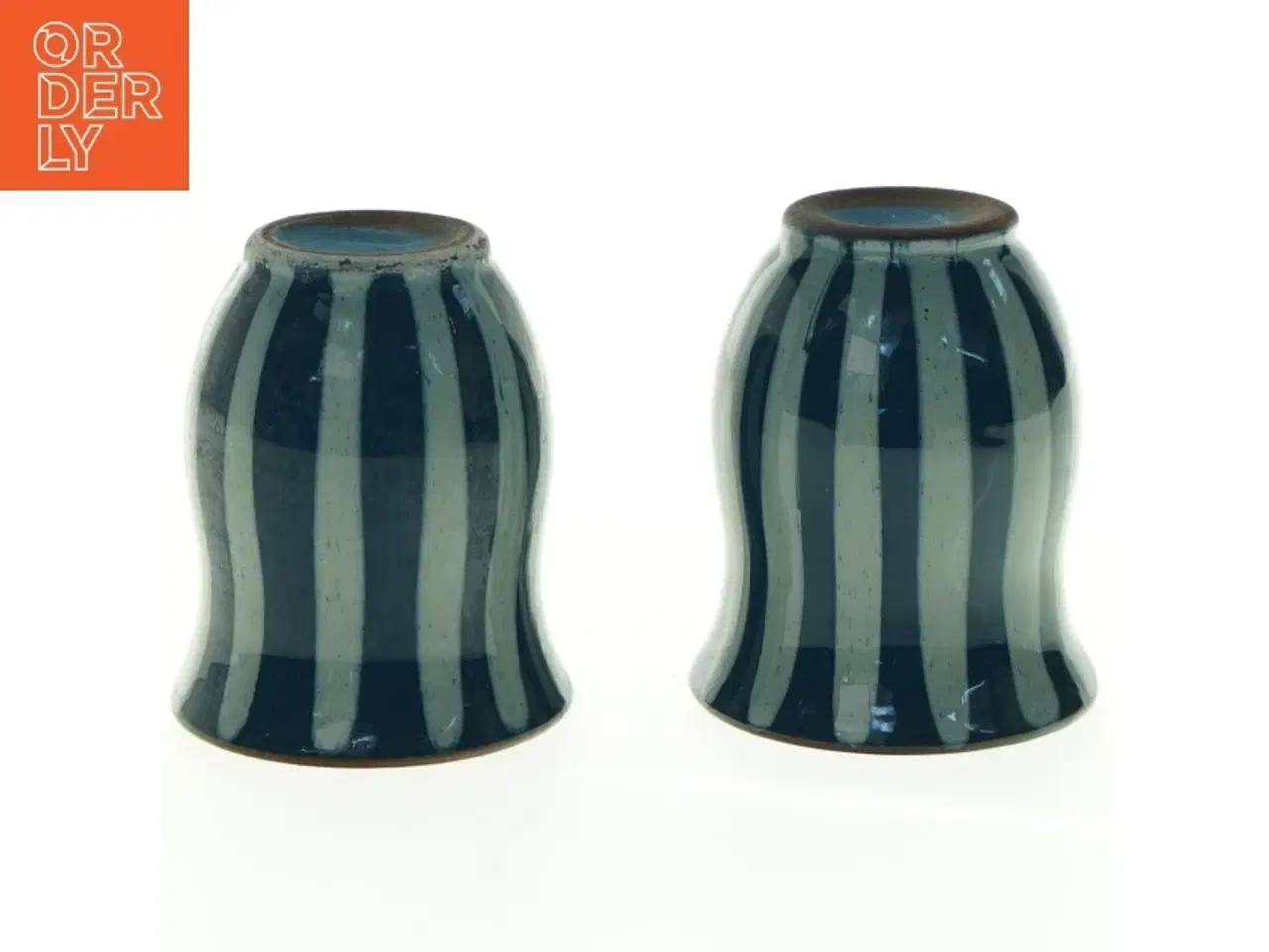Billede 4 - Keramik vaser med striber (str. 9,5 x 8 cm)