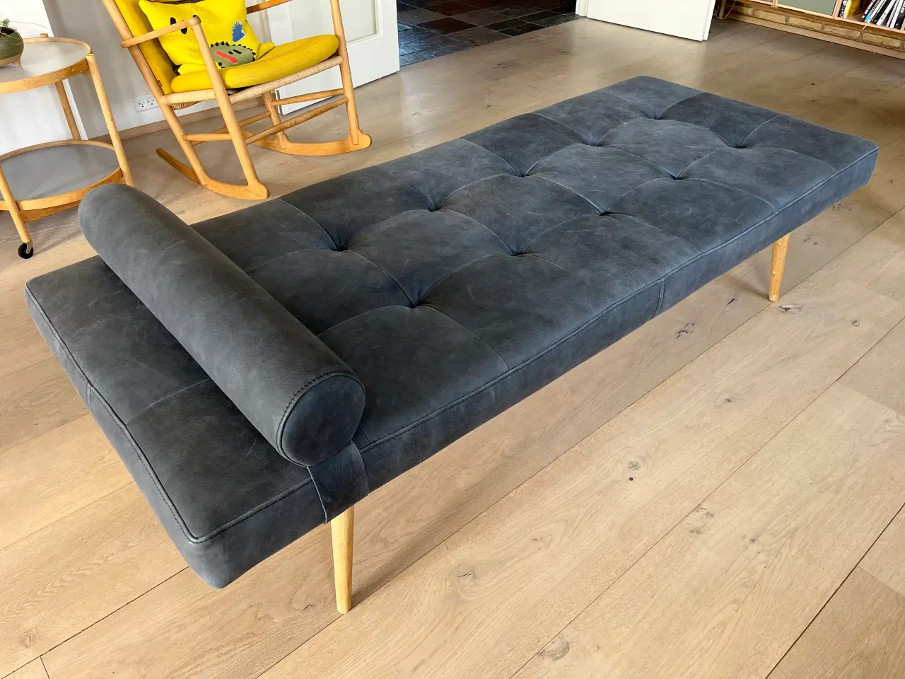 Billede 2 - Daybed i blåt læder 