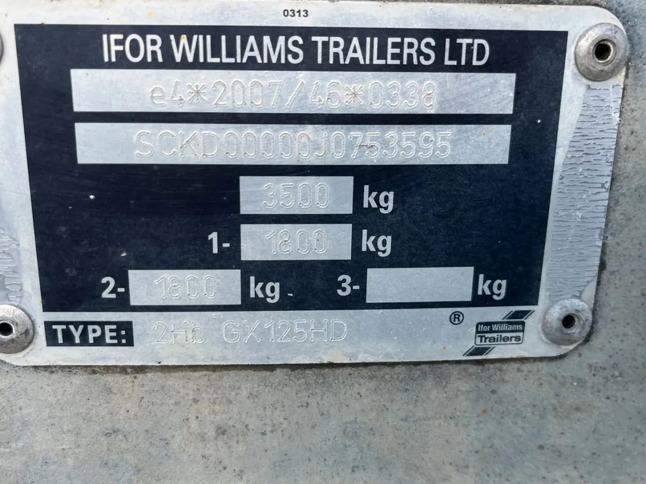 Billede 3 - Ifor Williams gx125 Nysynet maskintrailer