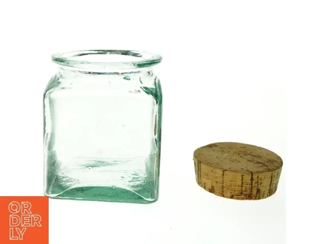 Billede 2 - Glaskrukke med korkprop (str. 17 x 13 cm)