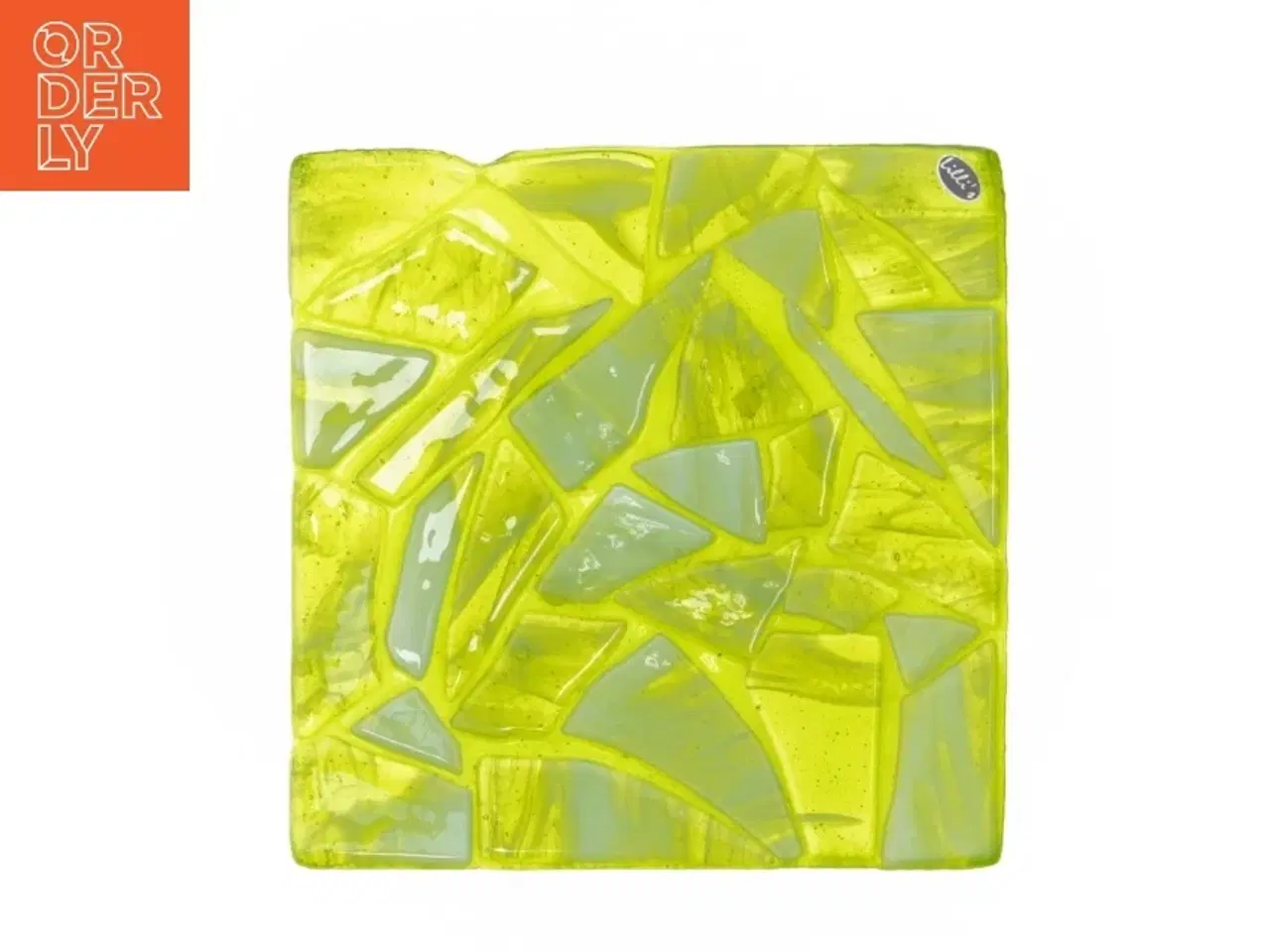 Billede 1 - Håndlavet Firkantet Glasfad med mosaikmønster fra Lillis (str. 20x20 cm)