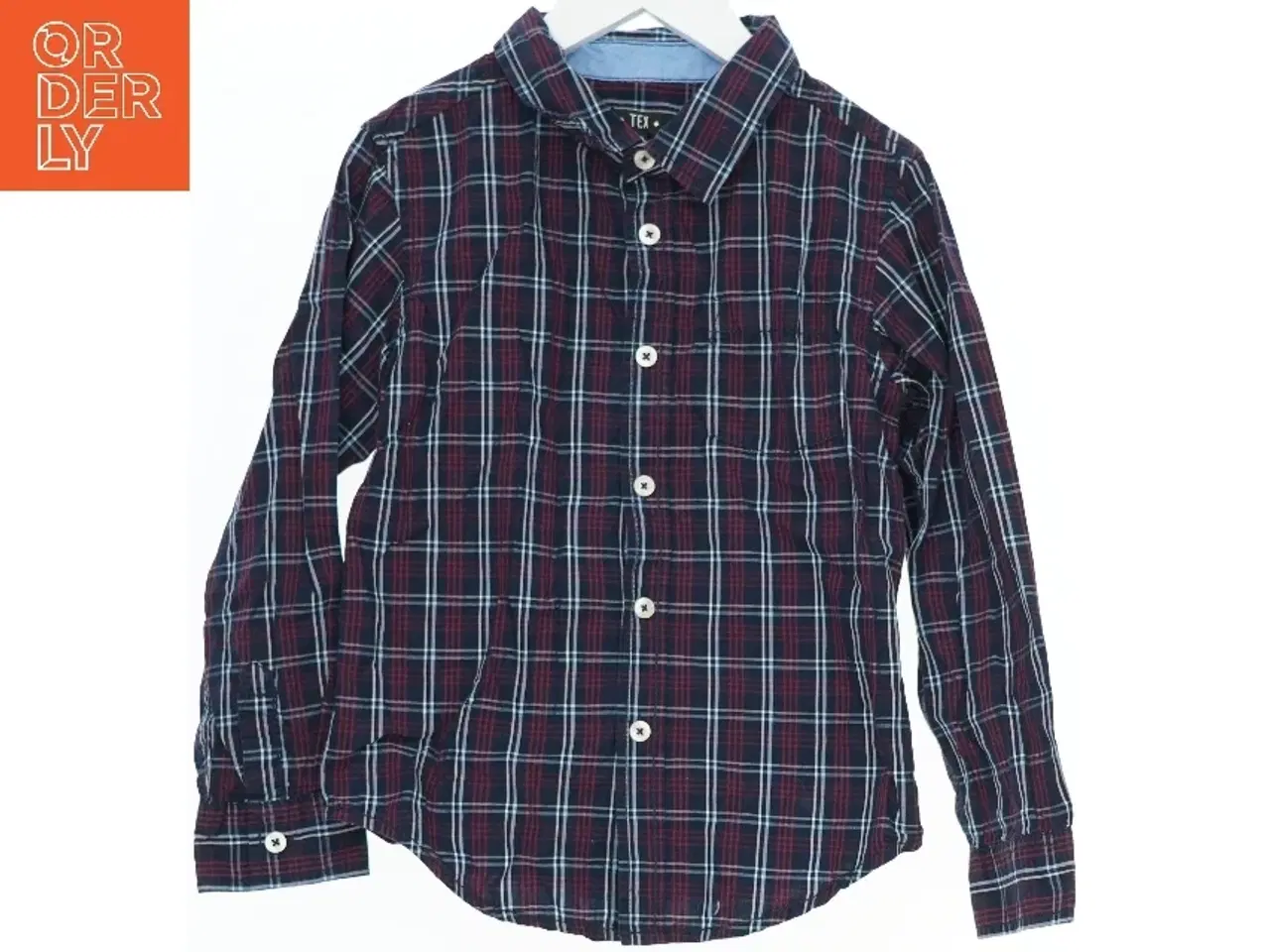 Billede 1 - Skjorte med tern fra Tex (str. 128)