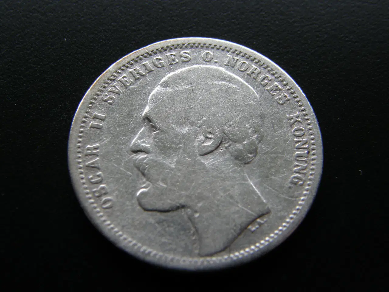 Billede 2 - Sverige  1 Krona  1876 ST KM#741