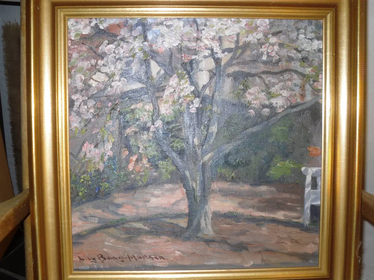 Billede 1 - FLOT Maleri af Blomstrende Træ.