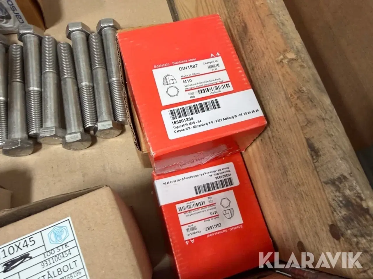 Billede 9 - Lot - bolte og møtrikker rustfri og syrefast stål - 1 palle