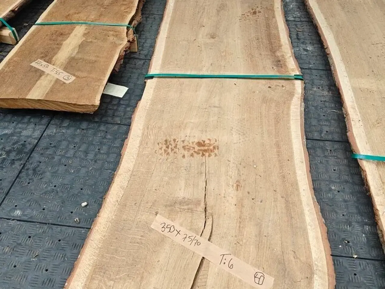 Billede 1 - 1 stk. Egetræsplanke str. 350 x 75 x 6