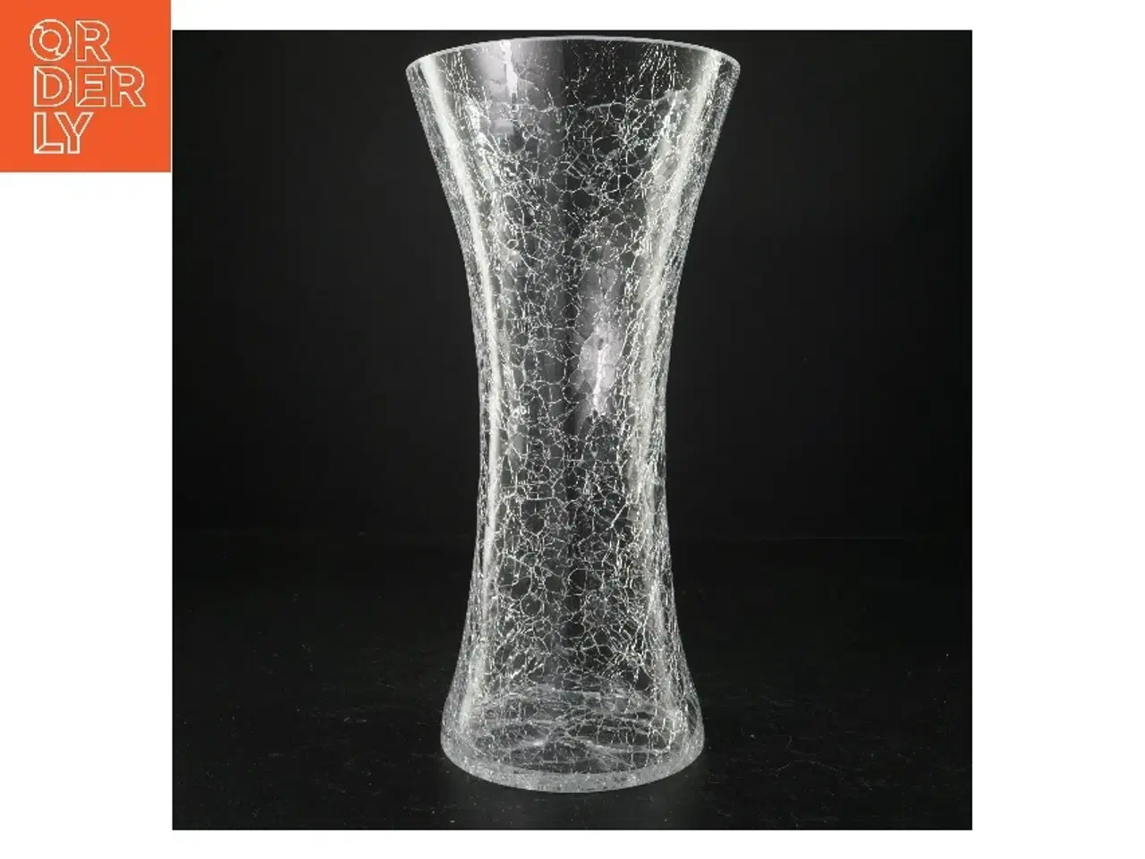 Billede 1 - Krakeleret glasvase (str. 30 x 15 cm)