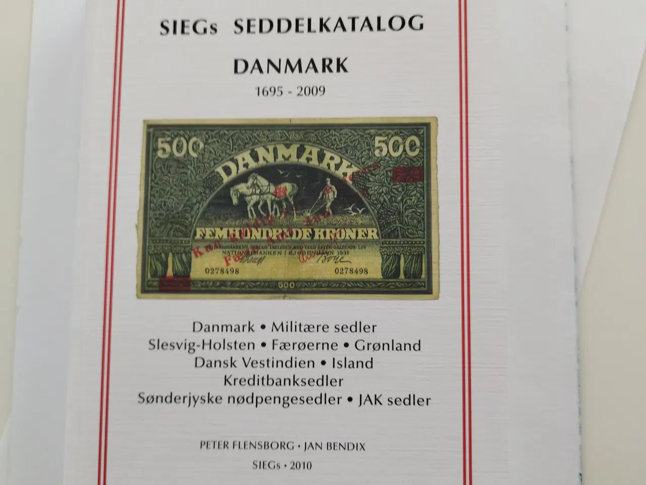 Billede 5 - Siegs Seddelkatalog Danmark 1695-2009