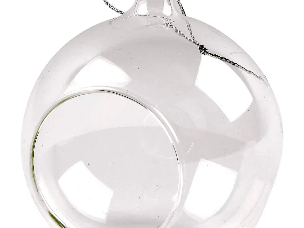 Billede 1 - Glaskugle med hul, diam. 8 cm, 6stk./ 1 pk.