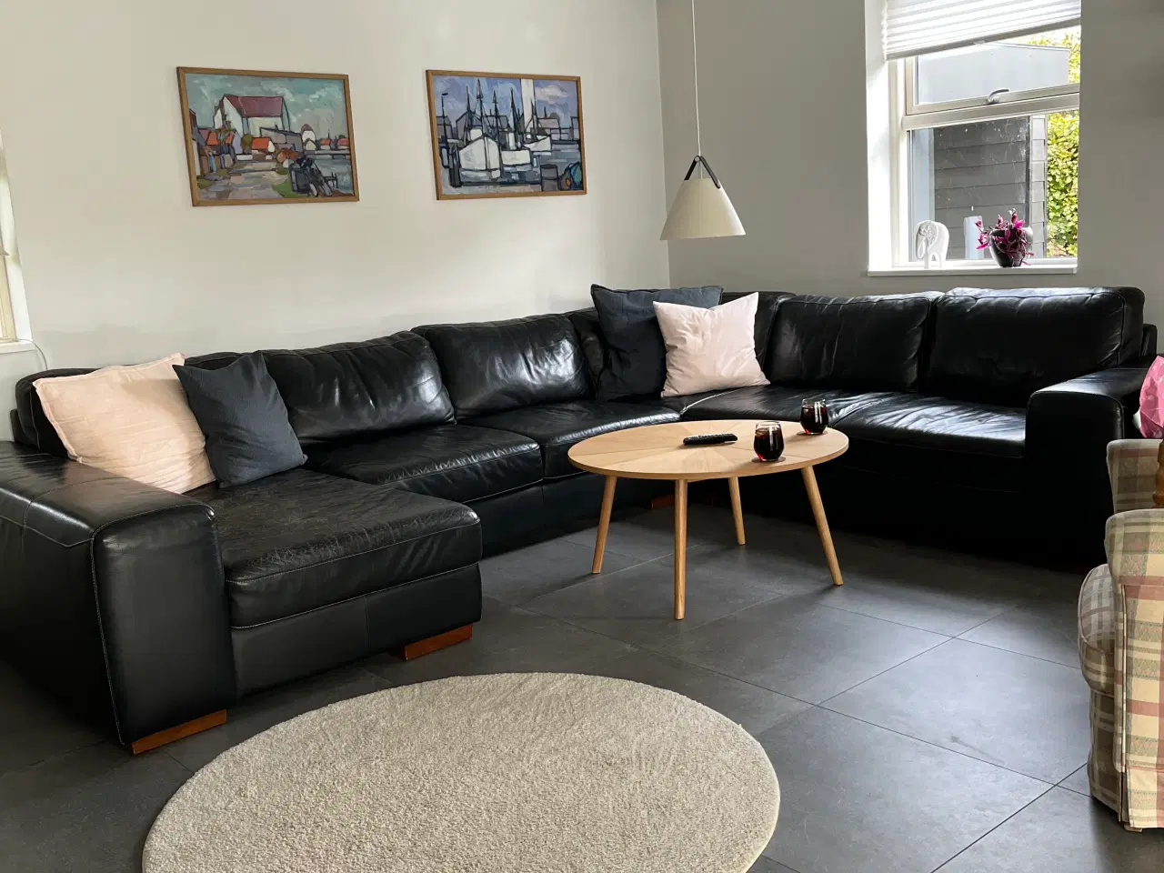 Billede 1 - Læder sofa