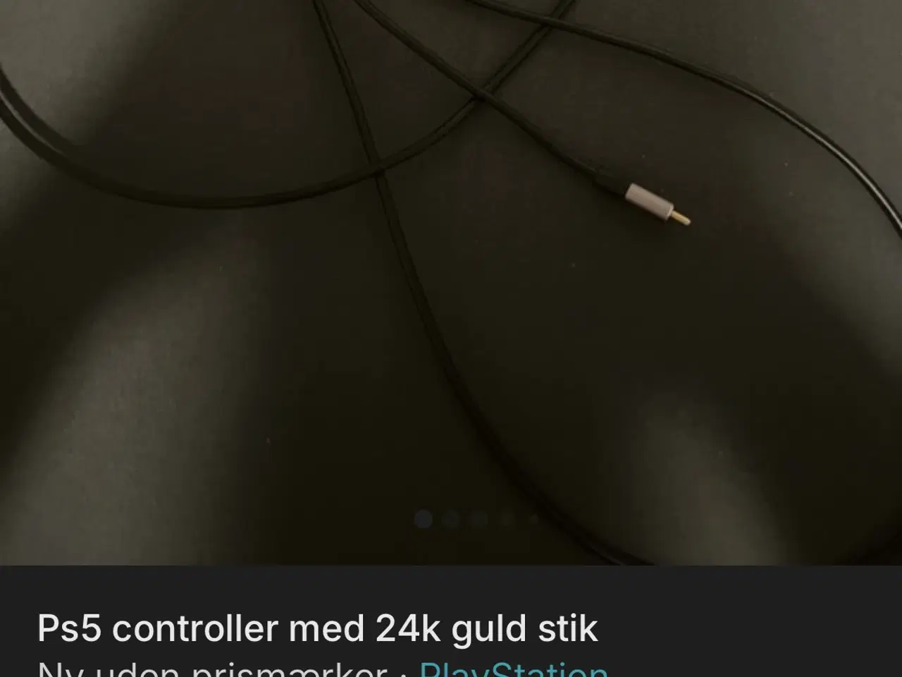 Billede 1 - PS5 Controller med 24k guld stik