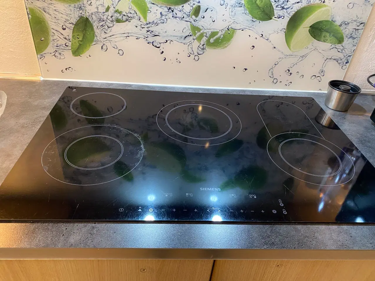 Billede 1 - Glaskeramisk kogeplade 80x50 cm med 5 kogezoner