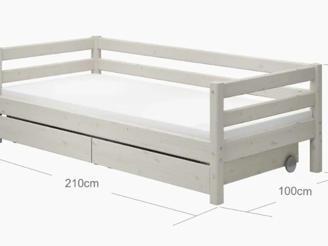 Billede 1 - Velholdt enkeltseng - dansk produceret