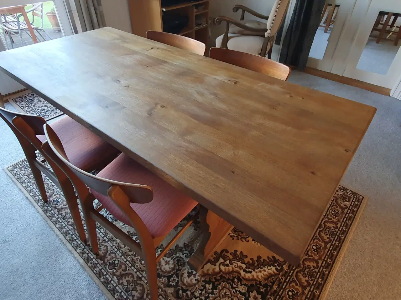 Billede 1 - Løjt Stilmøble egetræs planke bord