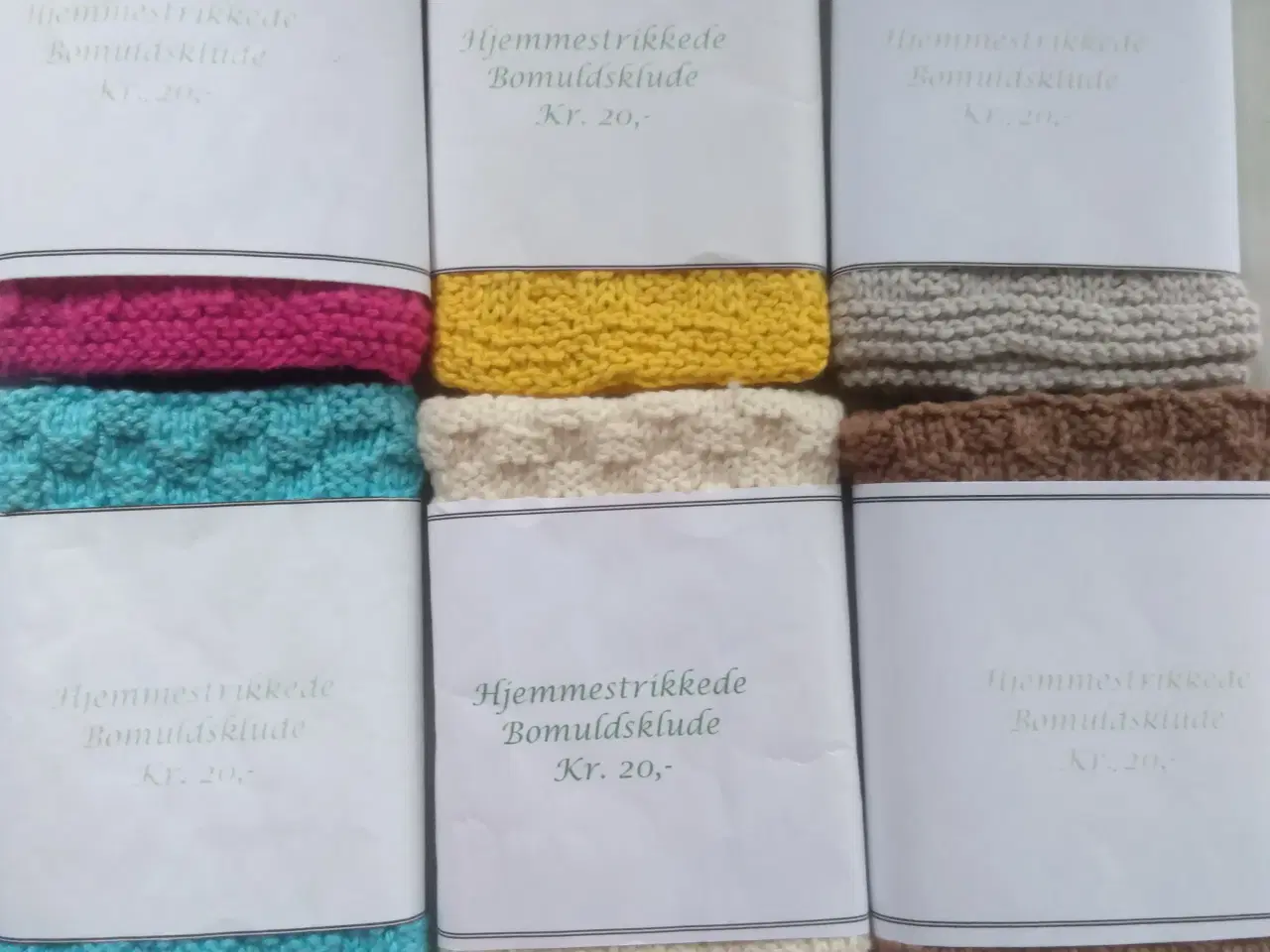 Billede 2 - Hjemmestrikkede karklude / vaskeklude