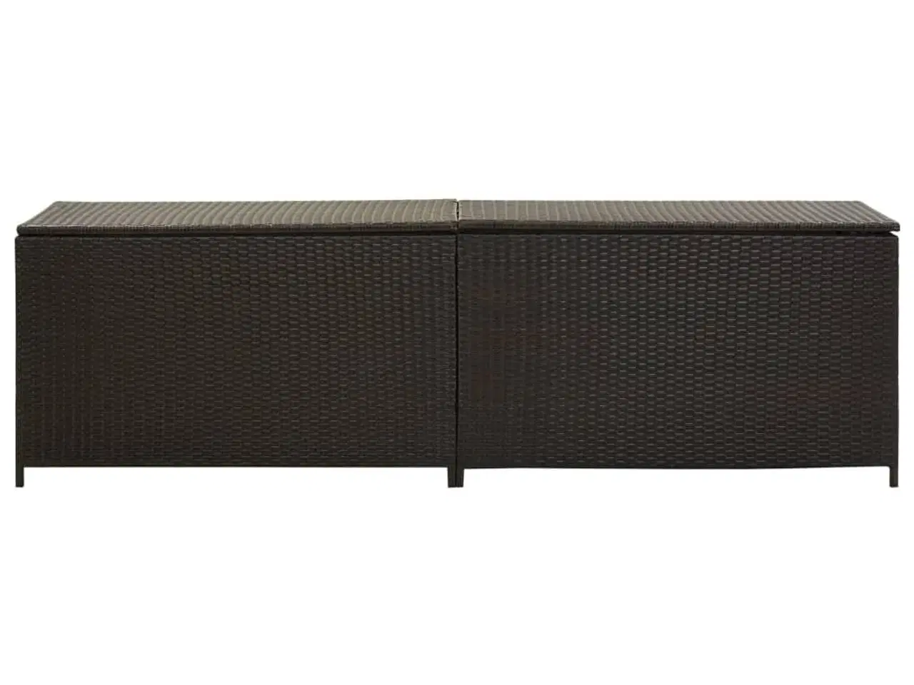 Billede 3 - Opbevaringskasse til haven 200x50x60 polyrattan brun
