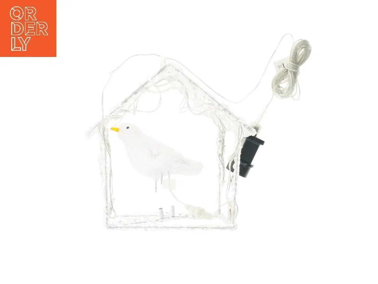 Billede 2 - Fuglehus i akryl med LED lys fra Nowel (str. 25x25x18 cm)