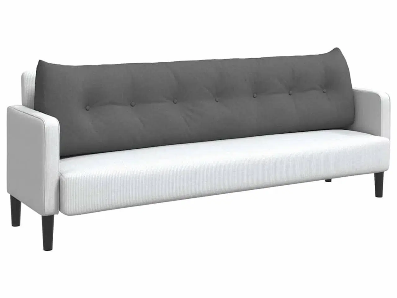 Billede 3 - Rygpude Mørkegrå 200 x 24 x 50 cm Stof