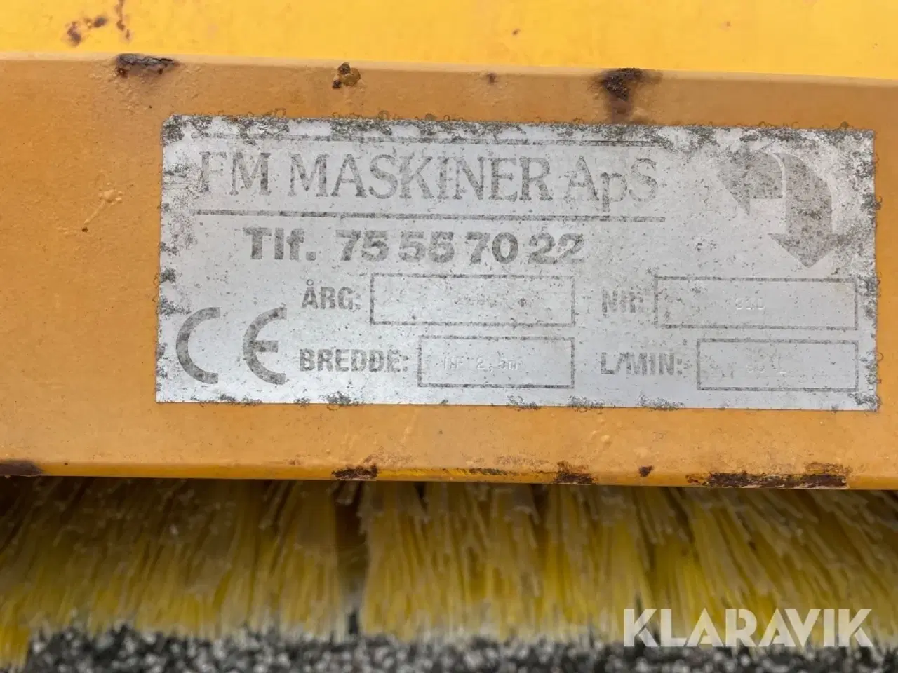 Billede 6 - FM Maskiner MF 390 T hydraulisk kost til traktor FM