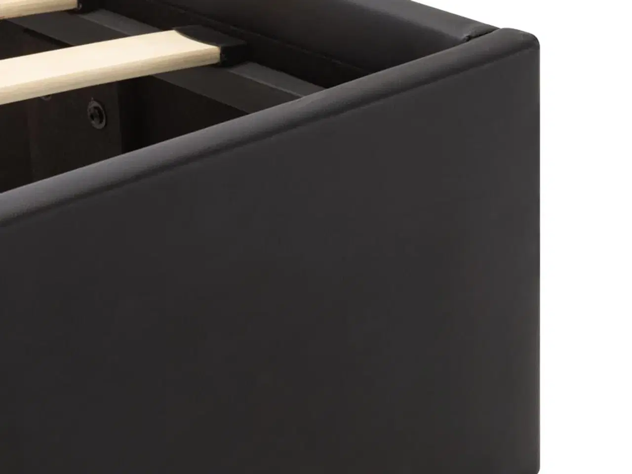 Billede 10 - Hydraulisk opbevaringsseng med LED 140x200 cm kunstlæder sort