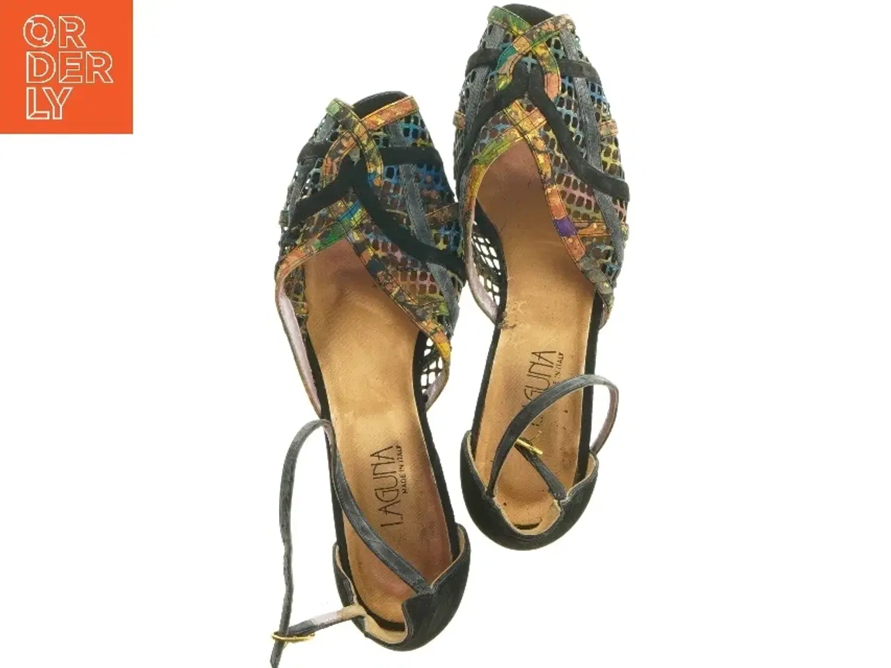 Billede 5 - Farverige højhælede sandaler fra Laguna (str. 39)