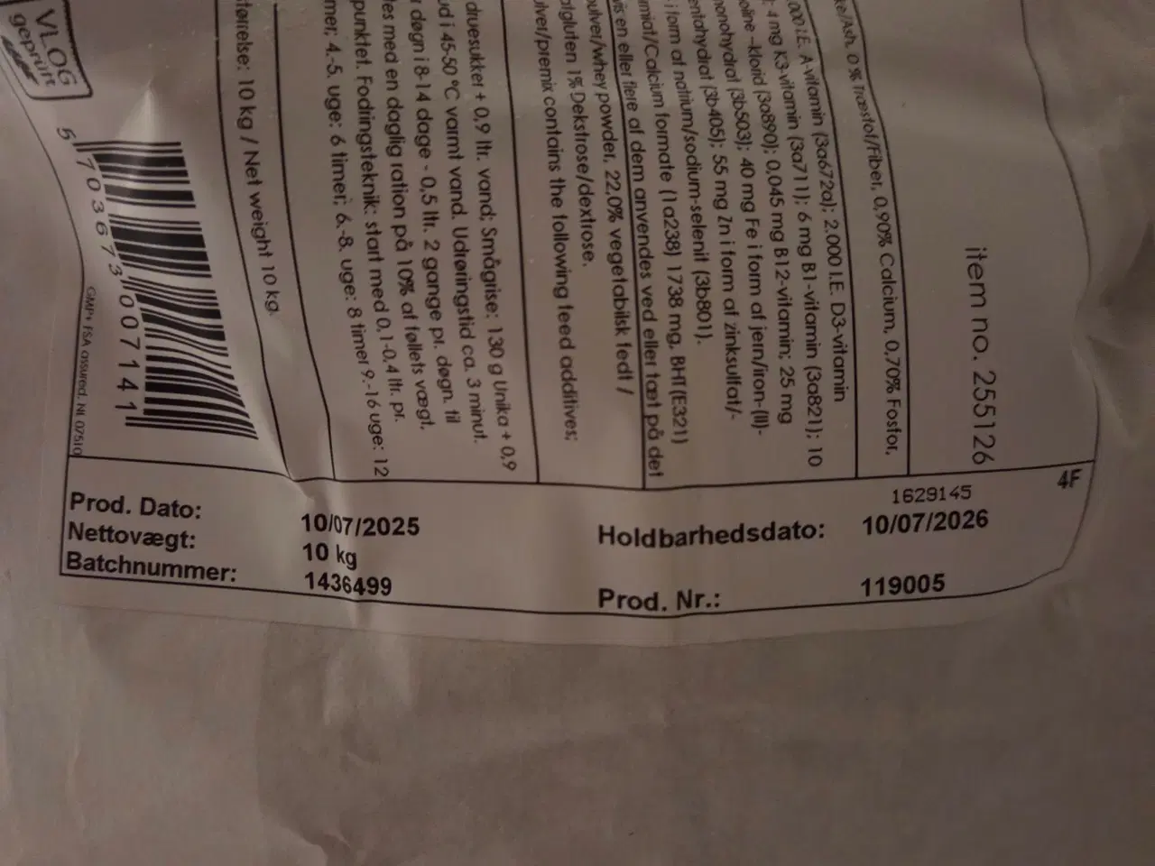 Billede 3 - Vilofoss Unika Mælkeerstatning lam/føl