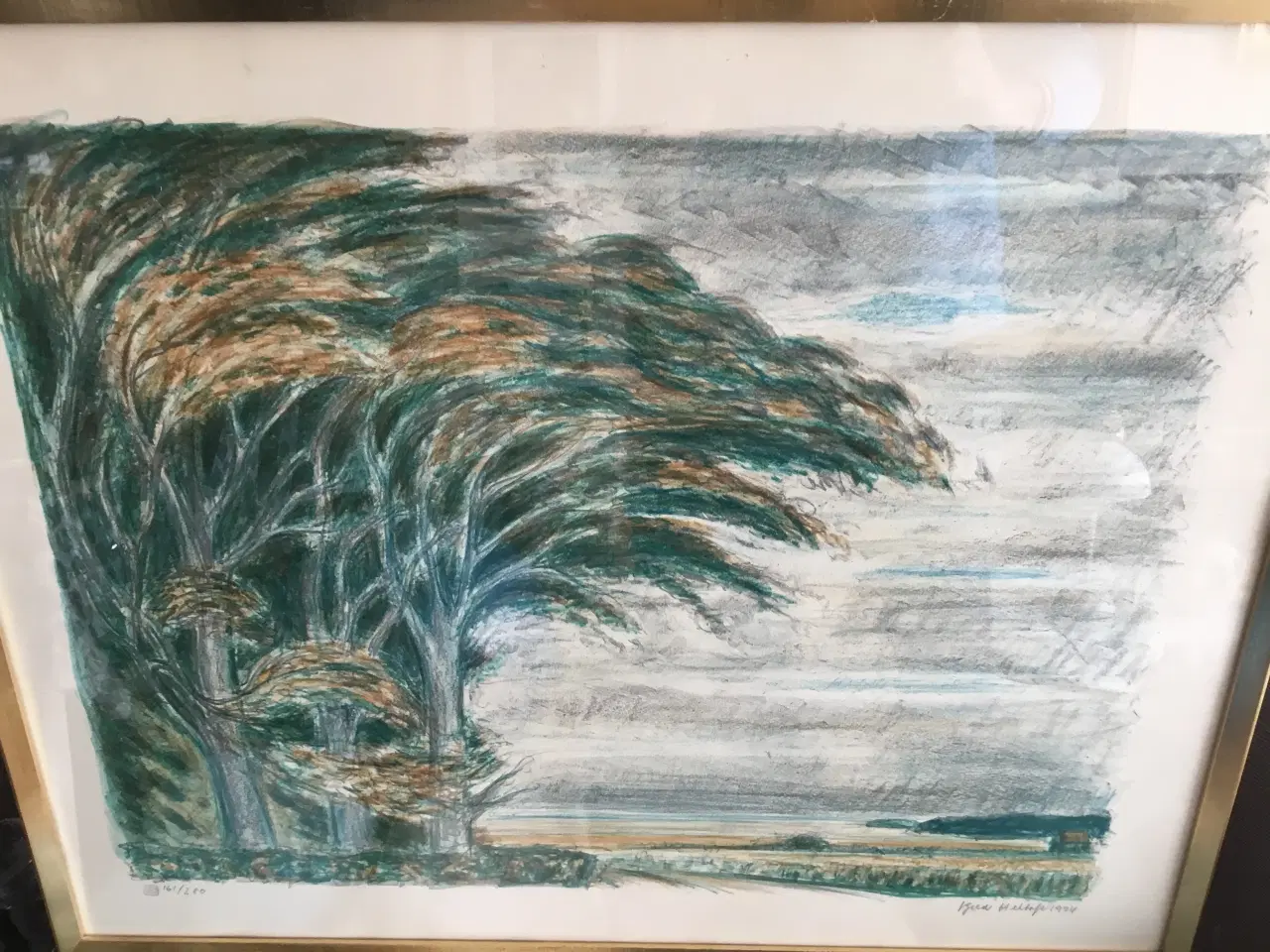 Billede 3 - Litografi af kendt kunstner