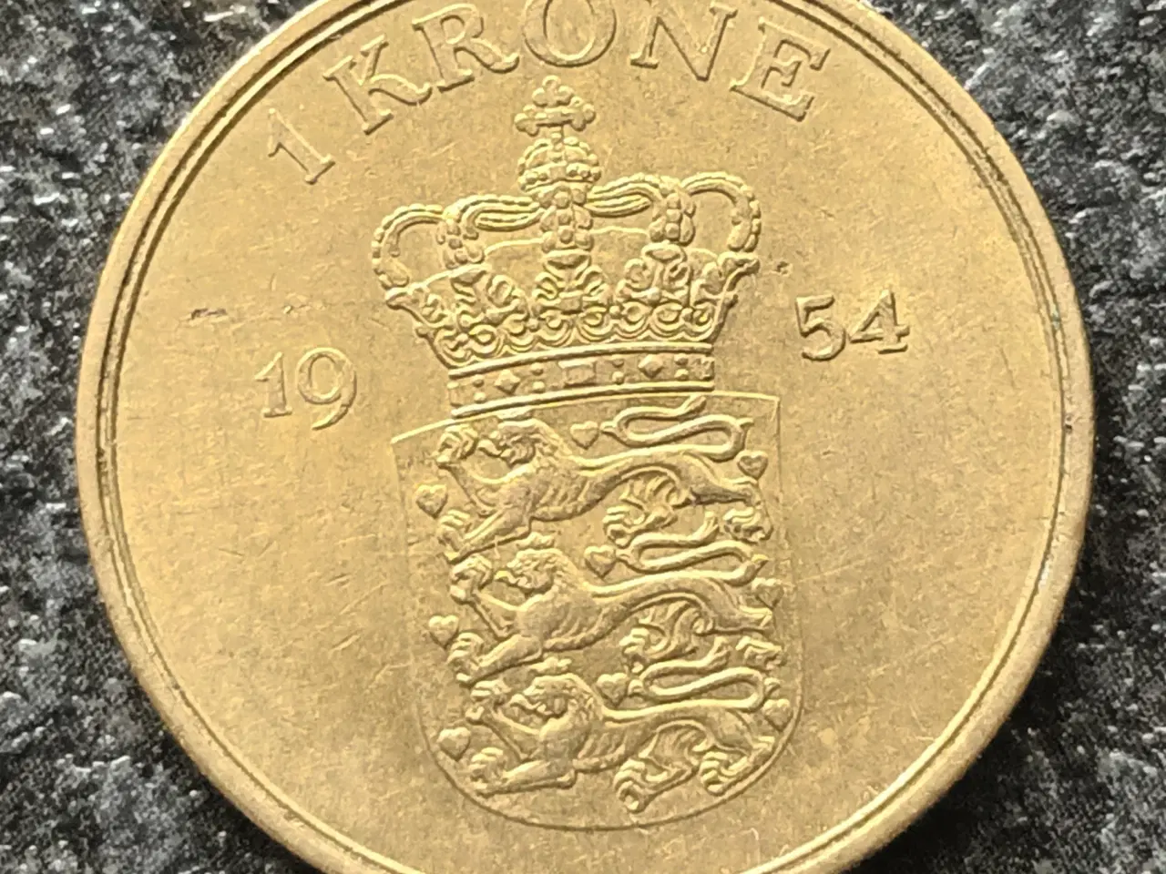Billede 1 - 1 kr 1954 i pæn kvalitet.
