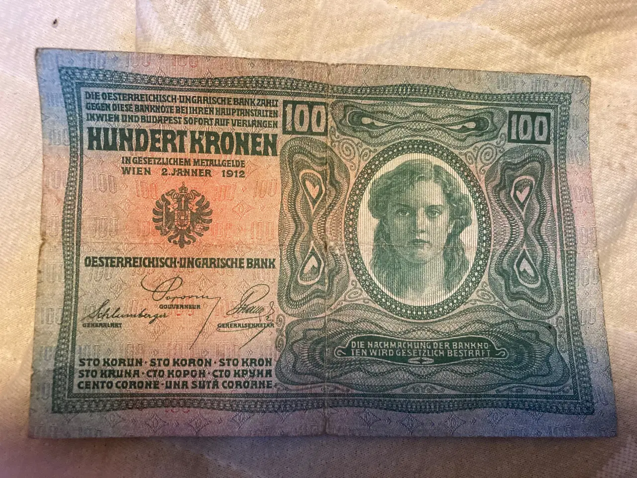Billede 2 - 100 kroner Østrig-Ungarn  1912