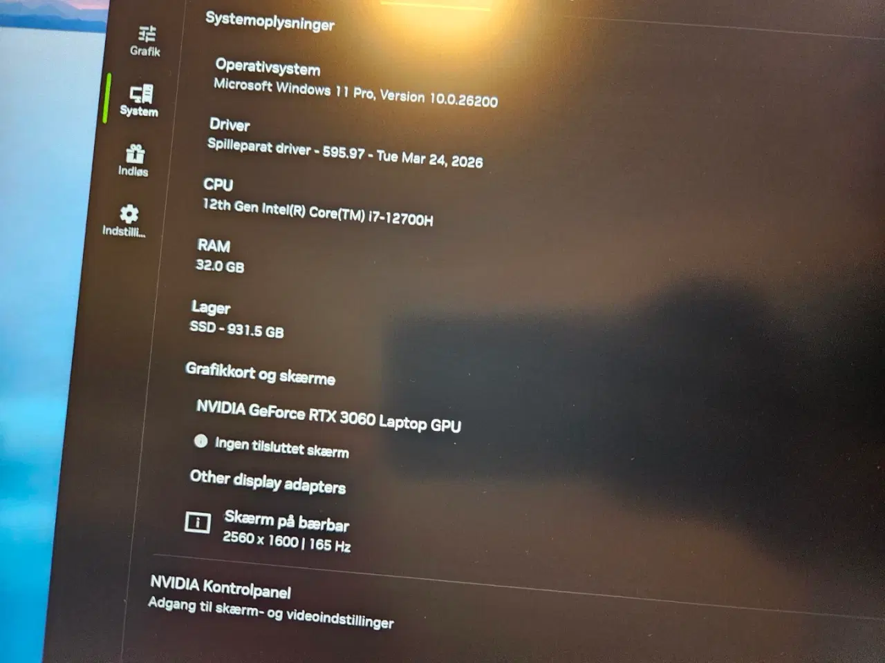 Billede 10 - PC Specialist – i7-12700H / RTX 3060 / 32GB RAM