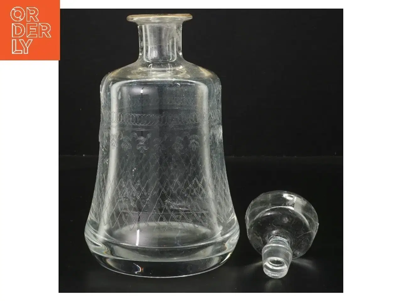 Billede 2 - Gammel Glas karaffel fra holmegaard med prop (str. 22 cm)