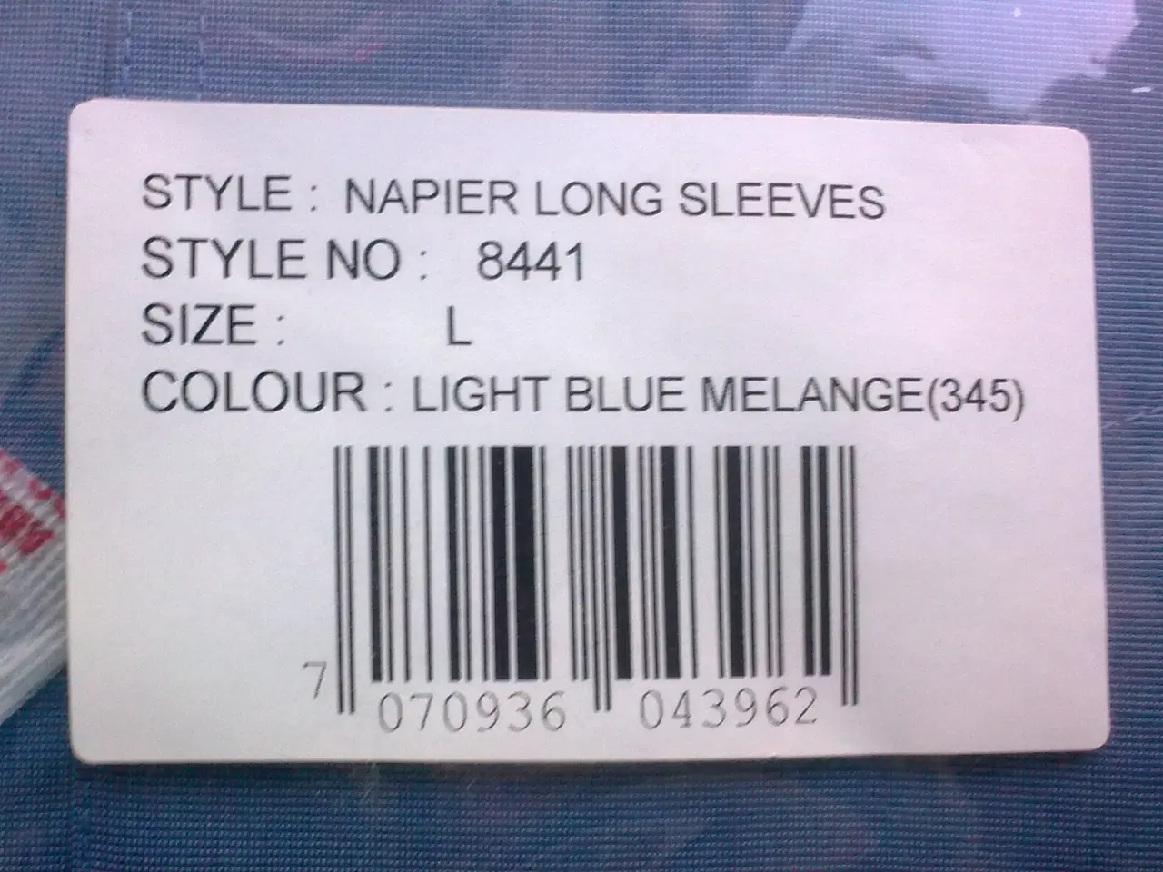 Billede 2 - Skjorte langærmet SE MÅL støvblå UBRUGT