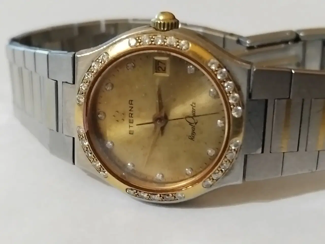 Billede 3 - Eterna 18 karat guldkant i diamanter Royal Quartz 